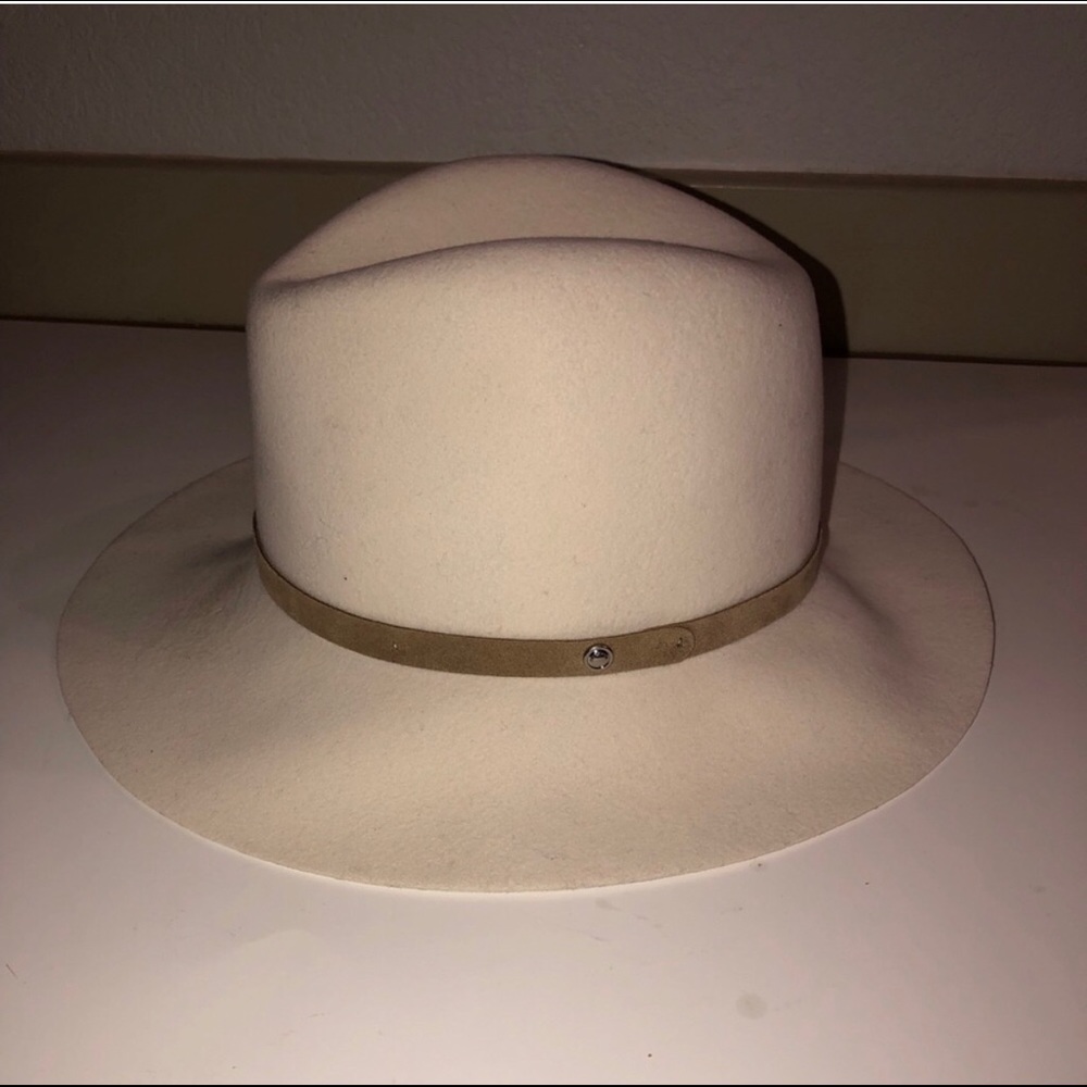 Rag & Bone floppy brim off white wool hat S